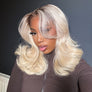 613 Blonde With Brown Root Layered Wavy Lace Wig