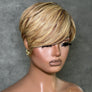 Blonde Highlight With Brown Short Pixie Cut Glueless Long Bangs Wig