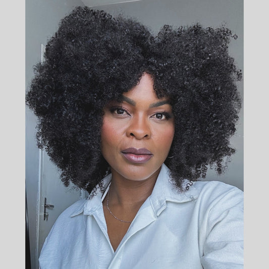 Put on & Go Pixie Cut Voluminous Curly Bob Wig 100% Human Hair