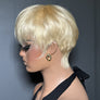 Coracrown Natural Realistic Glueless Pixie Cut Wig with Bangs