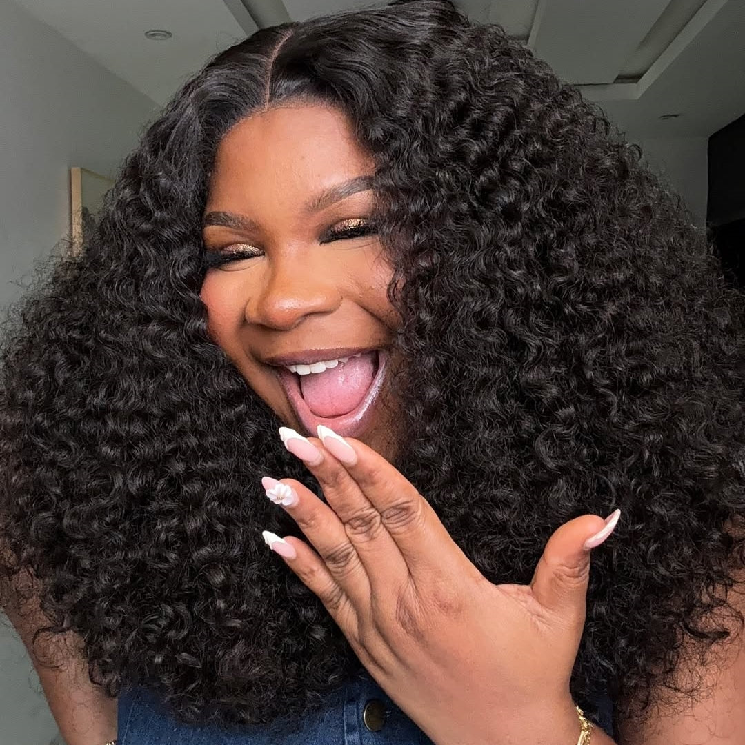 Put On & Go Voluminous Curly Glueless Lace Closure Wig