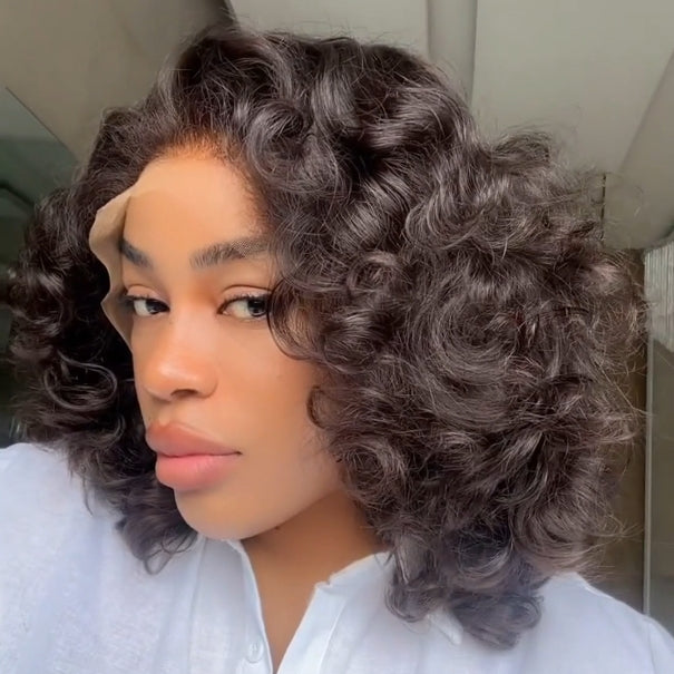 Natural Hairline Texture Curls 13x4 Lace Frontal Wig