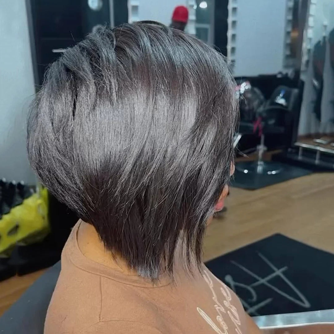 Asymmetry Long Layers Bob Side-parted 13x4 Lace Frontal Wig