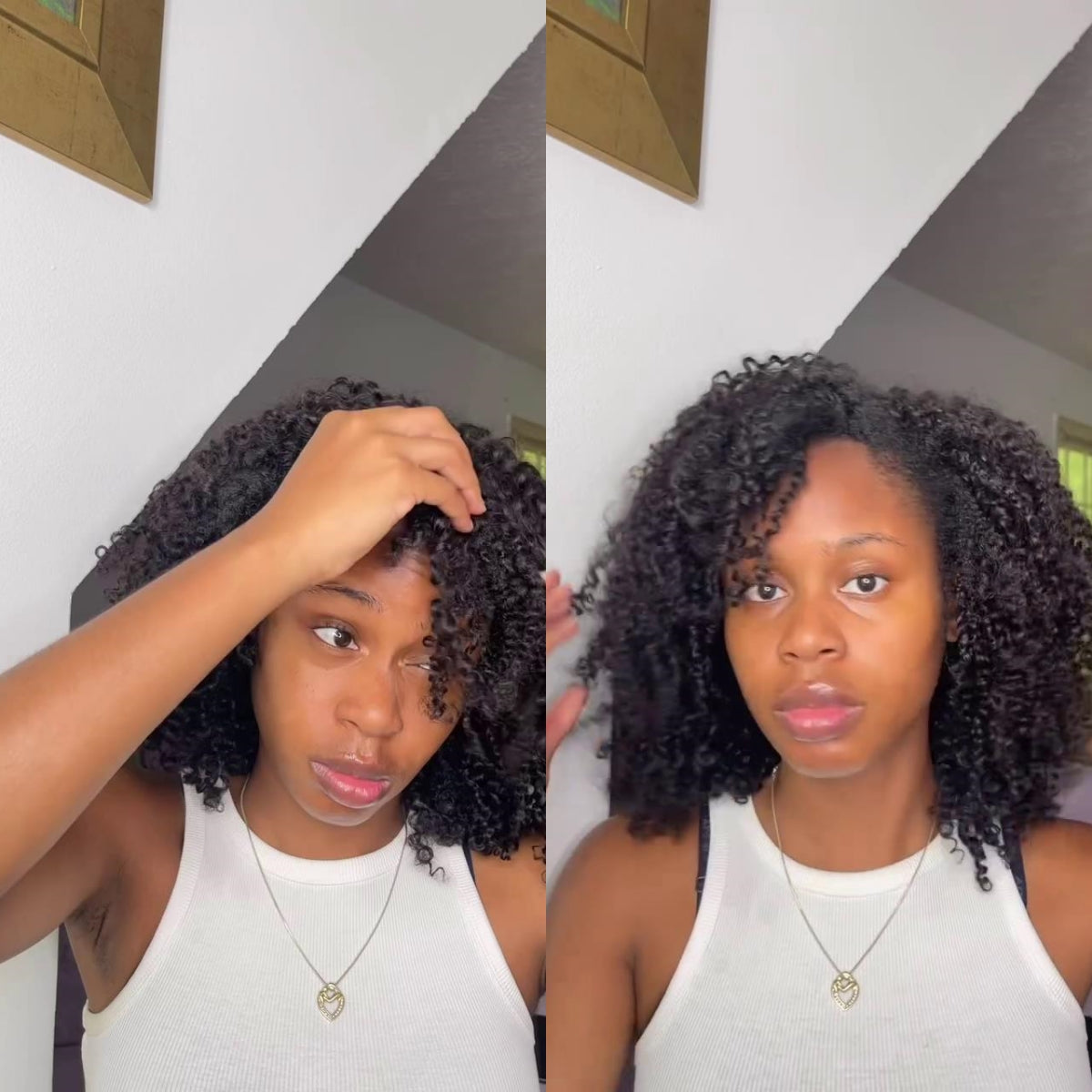 Glueless Natural Voluminous Kinky Curly Bob Lace Wig