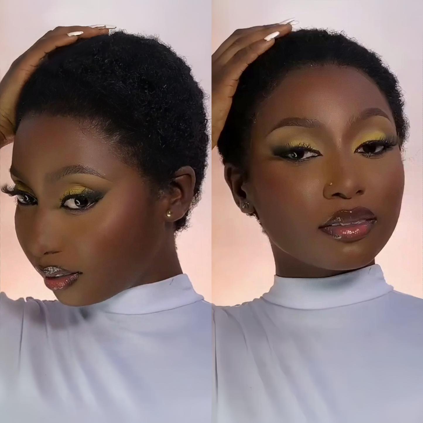 Natural Black Afro Low Cut 13x4 Lace Frontal Glueless Wig