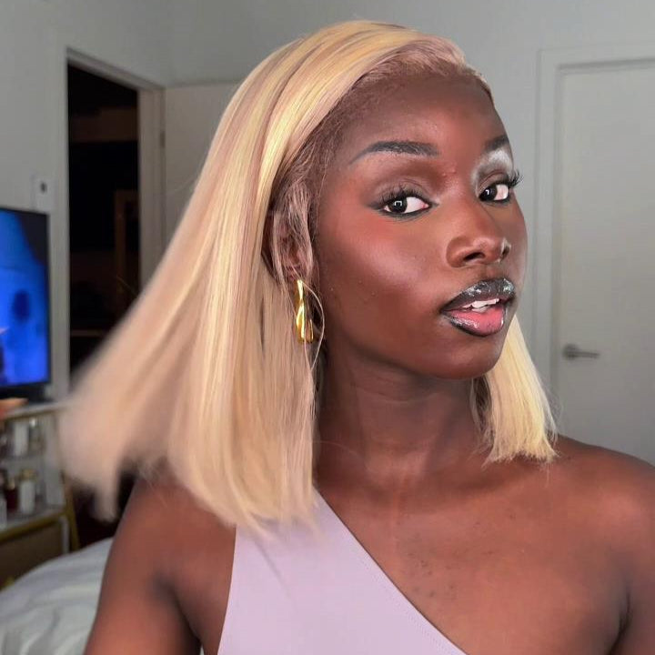 613 Blonde Luxury Straight Style Bob 13×4 Lace Frontal Wig