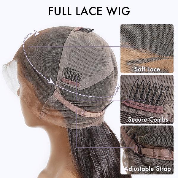 Natural Black Full Lace Wave Curls Pixie Cut Wig