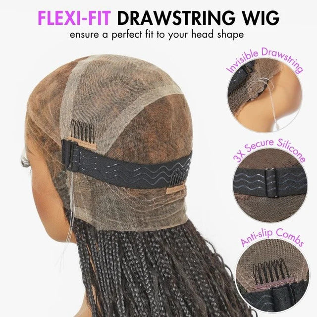 Ombre Brown HD Full Lace Yanky Twists Invisi Drawstring Wig