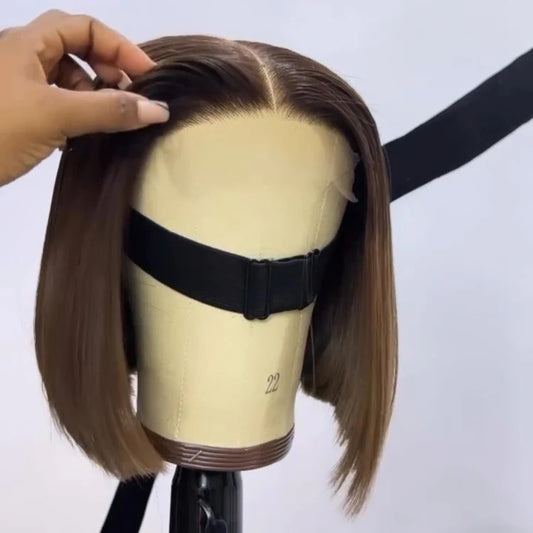 Glueless Ombre Blonde Highlight Bob Wig