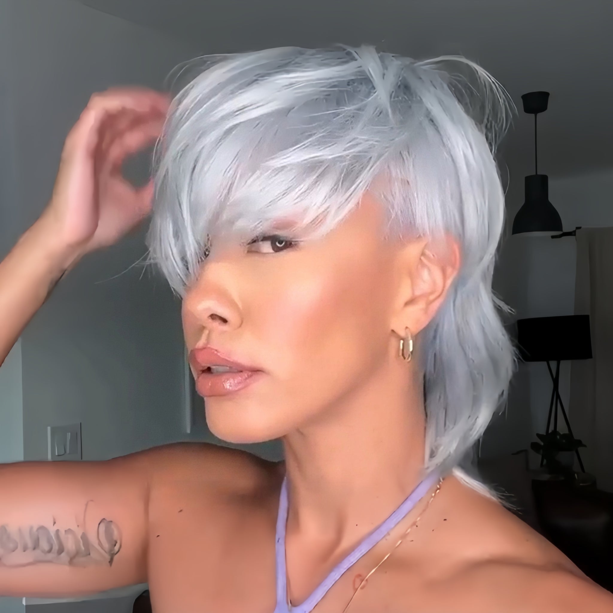 Grey mullet wig online