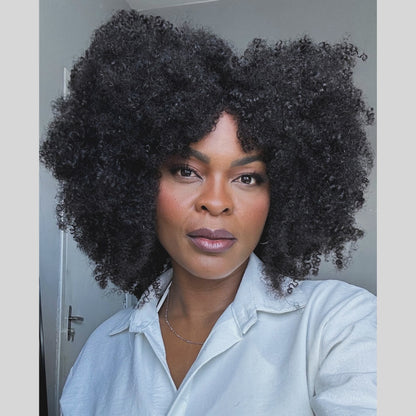 Put on & Go Pixie Cut Voluminous Curly Bob Wig 100% Human Hair