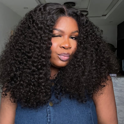 Put On & Go Voluminous Curly Glueless Lace Closure Wig