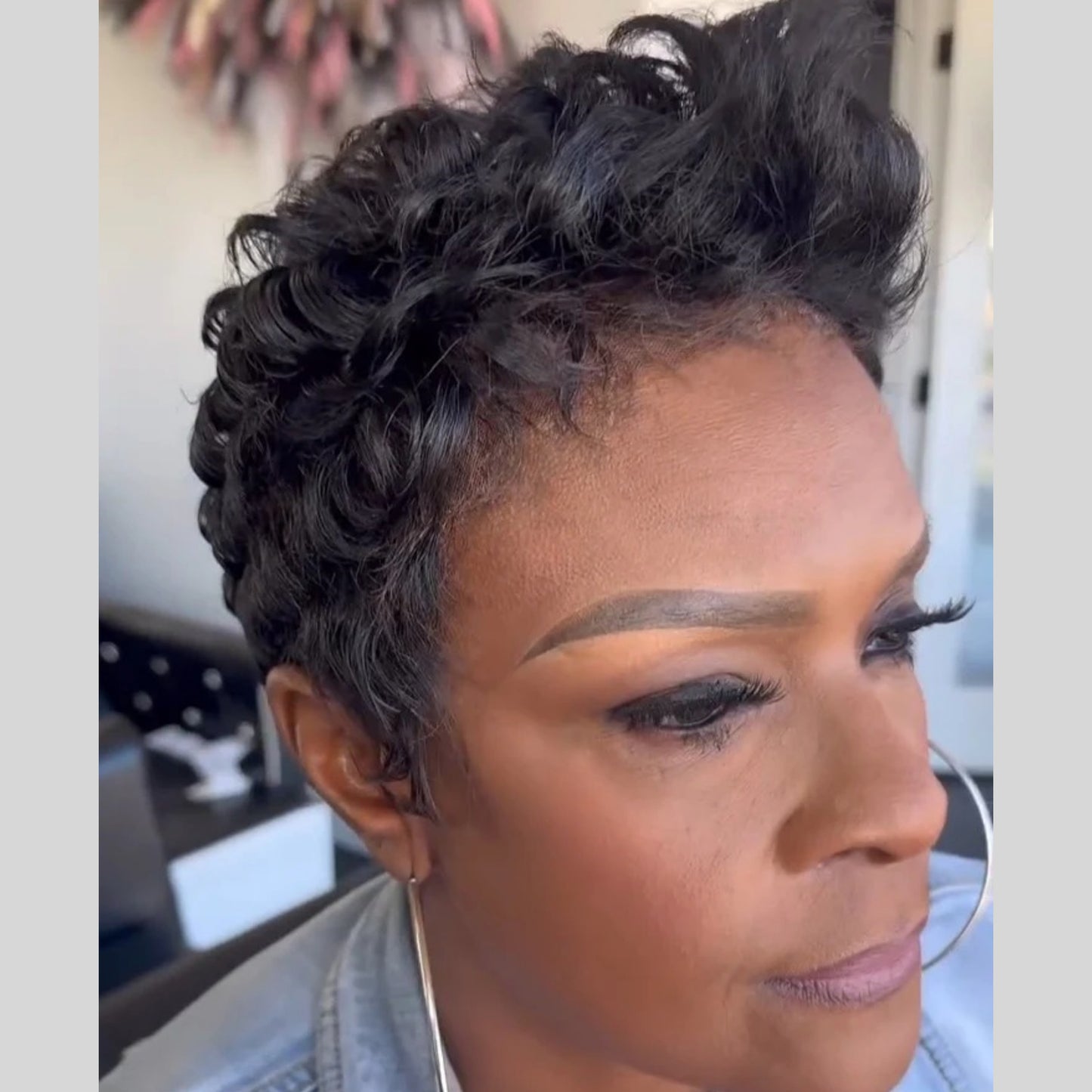 Short Hairstyle Curly Hair Full Lace Wig