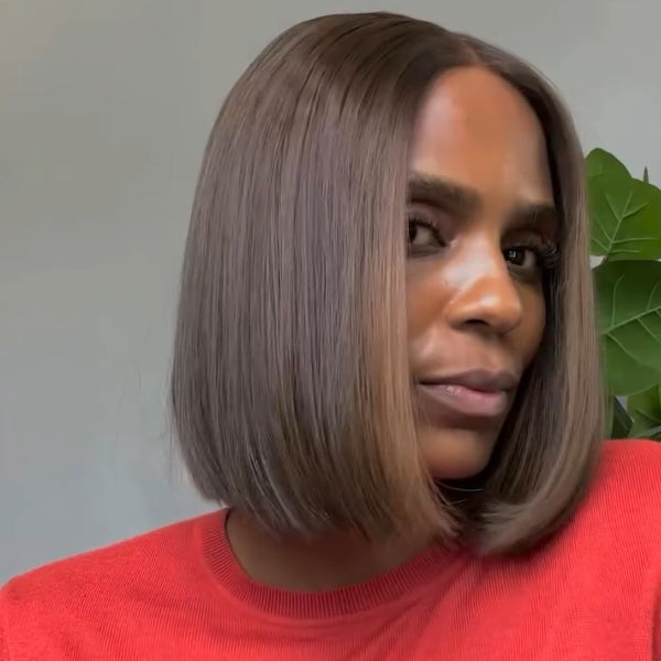 Ombre Brown Loose Wave Bob 5x5 Lace Closure Wig
