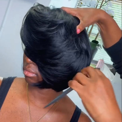 Side Parted Layered Cut 13x4 Lace Frontal Wig