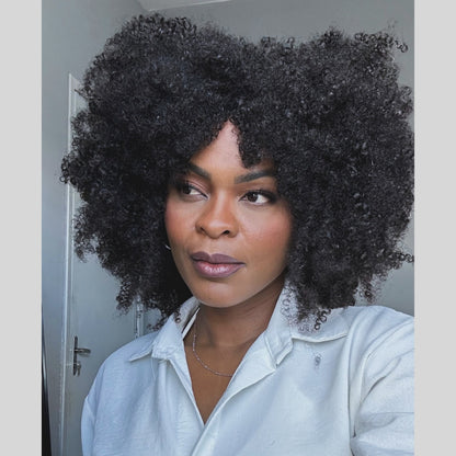 Put on & Go Pixie Cut Voluminous Curly Bob Wig 100% Human Hair