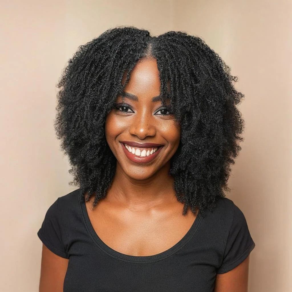 Full Lace Knotless Mini Twist Locs Bohemian Invisi Drawstring Wig
