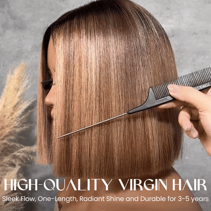 613 Ombre Blonde Highlight with Brown Straight Bob Wig