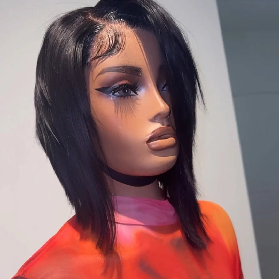 Asymmetry Long Layers Bob Side-parted 13x4 Lace Frontal Wig