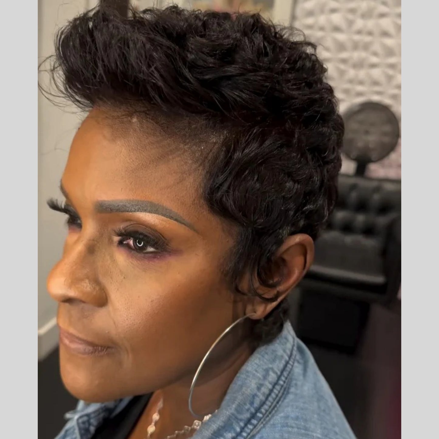 Short Hairstyle Curly Hair Full Lace Wig