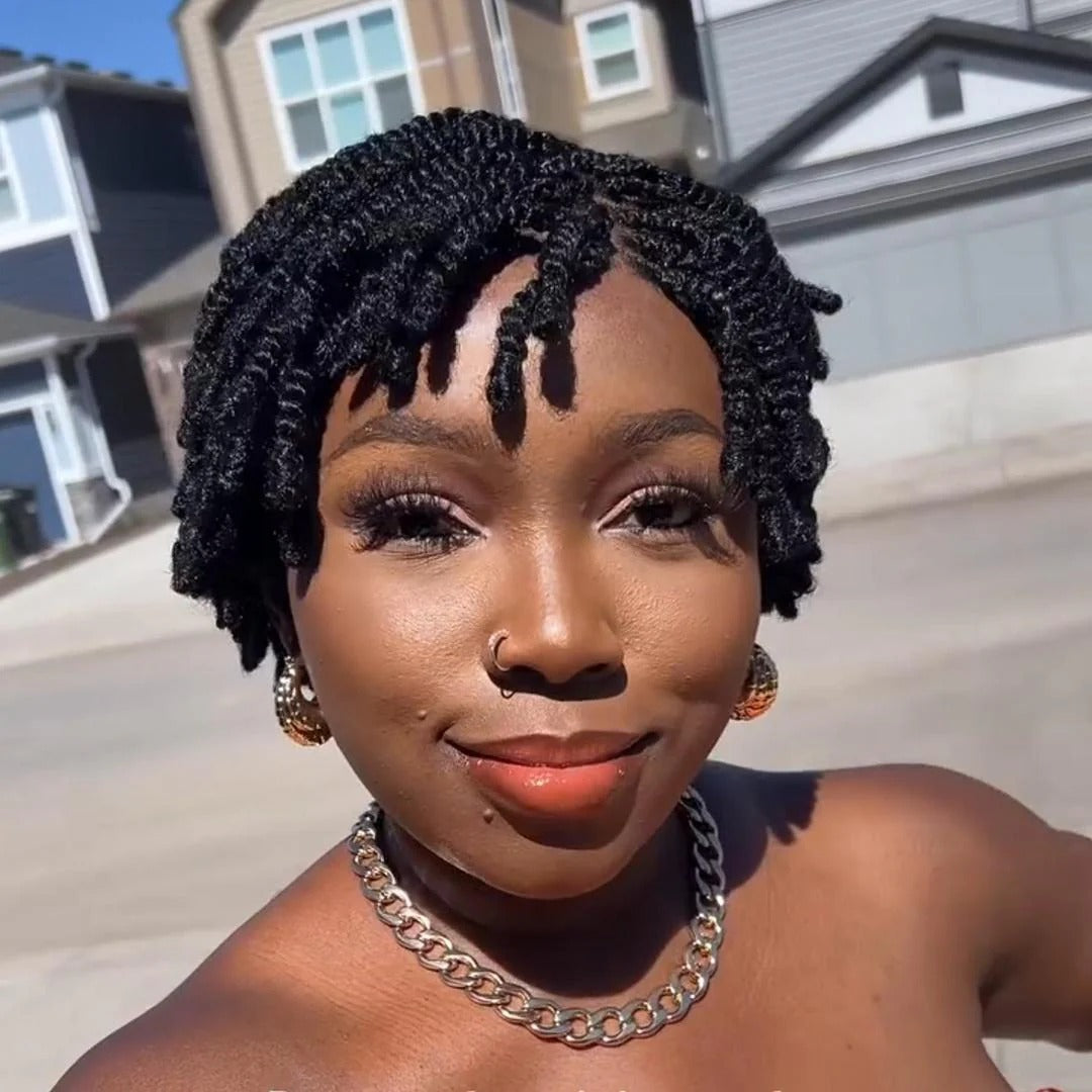 Full Lace Twist-out Afro Pixie Invisi Drawstring Wig