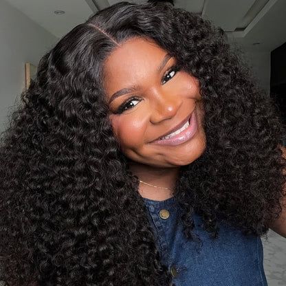 Put On & Go Voluminous Curly Glueless Lace Closure Wig