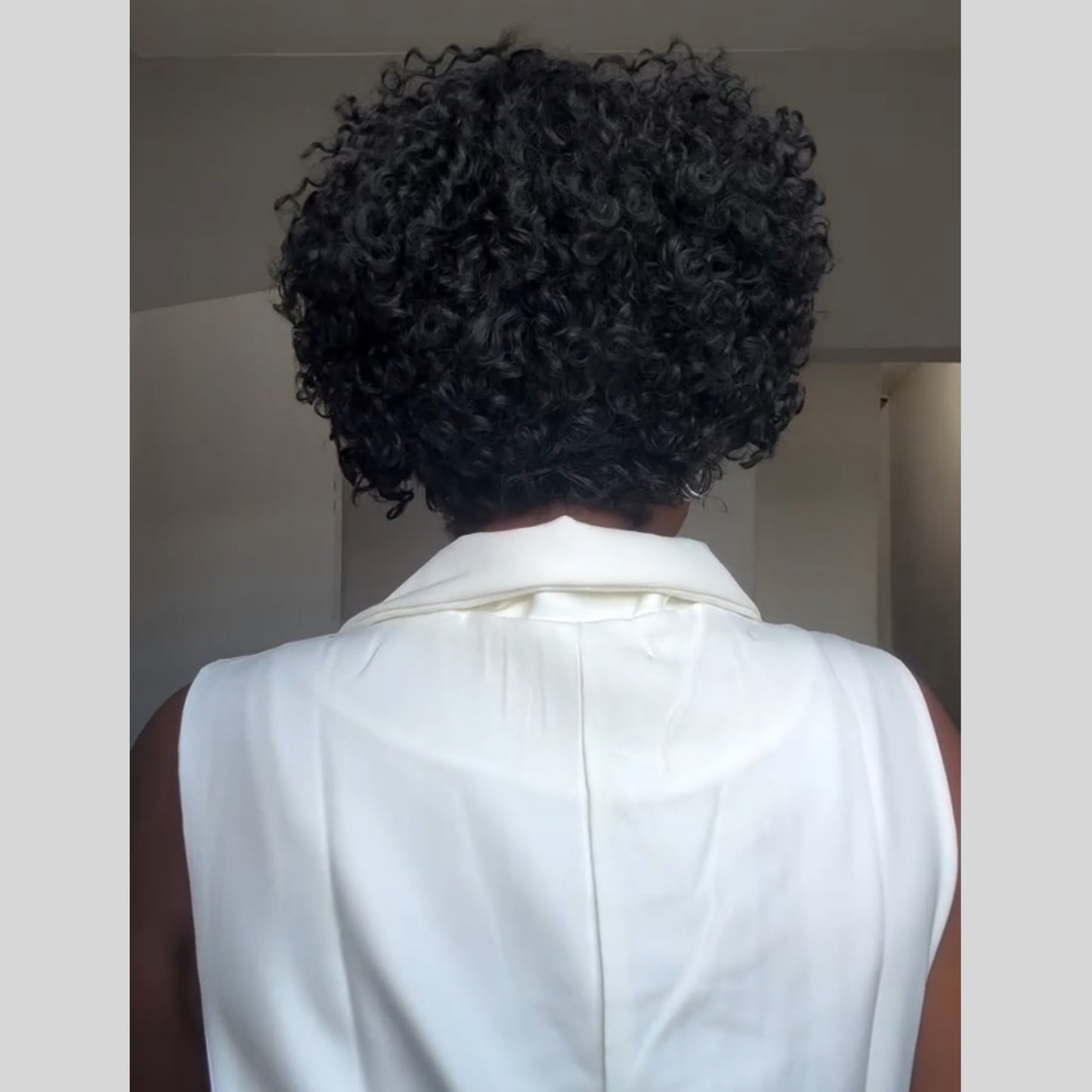 Put on & Go Pixie Cut Curly Bob Wig 100% Human Hair