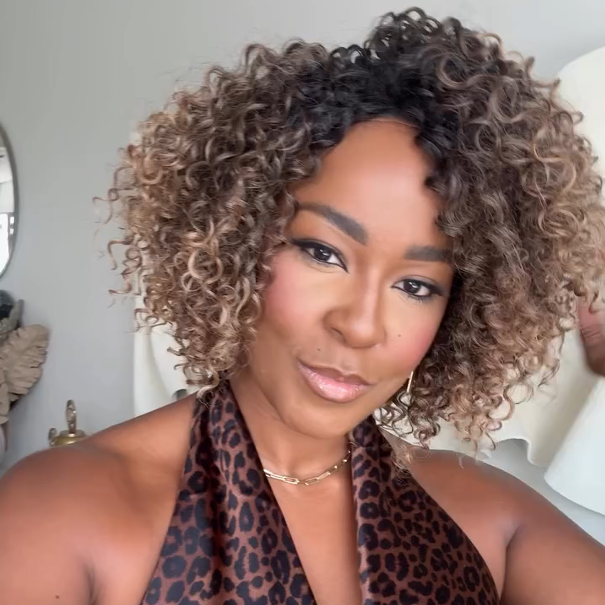 Ombre Blonde Highlight Glueless Curly Wig