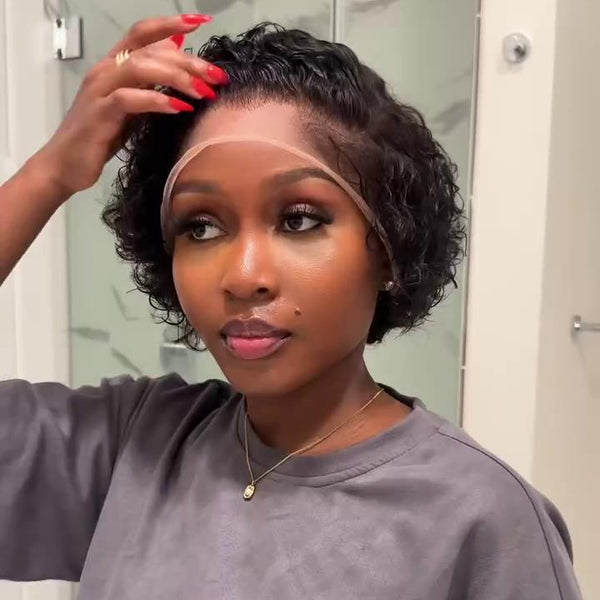 Glueless Short Curly Pixie Cut Lace Wig – coracrown
