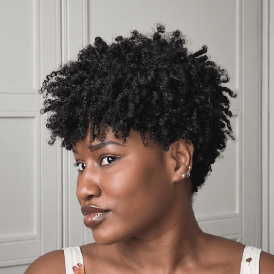 Wear & Go Mini Curly Afro Pixie Wig Human Hair