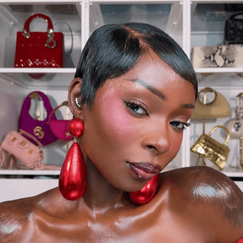 Full Lace Sleek Pixie Cut Wig with Deep Side Part