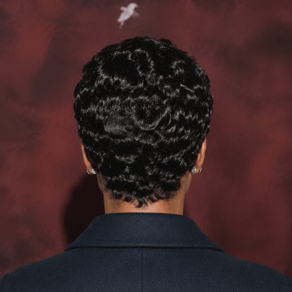 Full Lace Vintage Curls Glam Side Part Pixie Wig