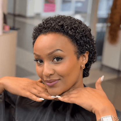 Wear & Go Short Curly Pixie 13×4 Lace Front Wig for Summer