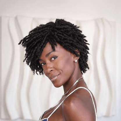 Beiginner Friendly Twisted Dread Pixie Wig with Drawstring