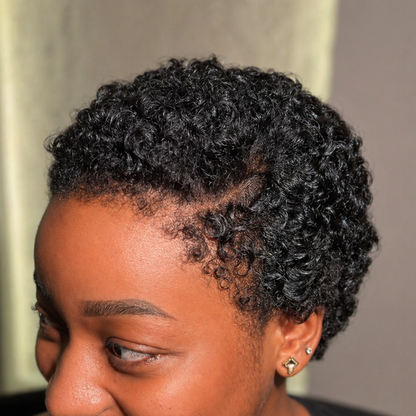 Big Chop Full Lace Afro Curly Pixie Wig With Natural 4c Edges