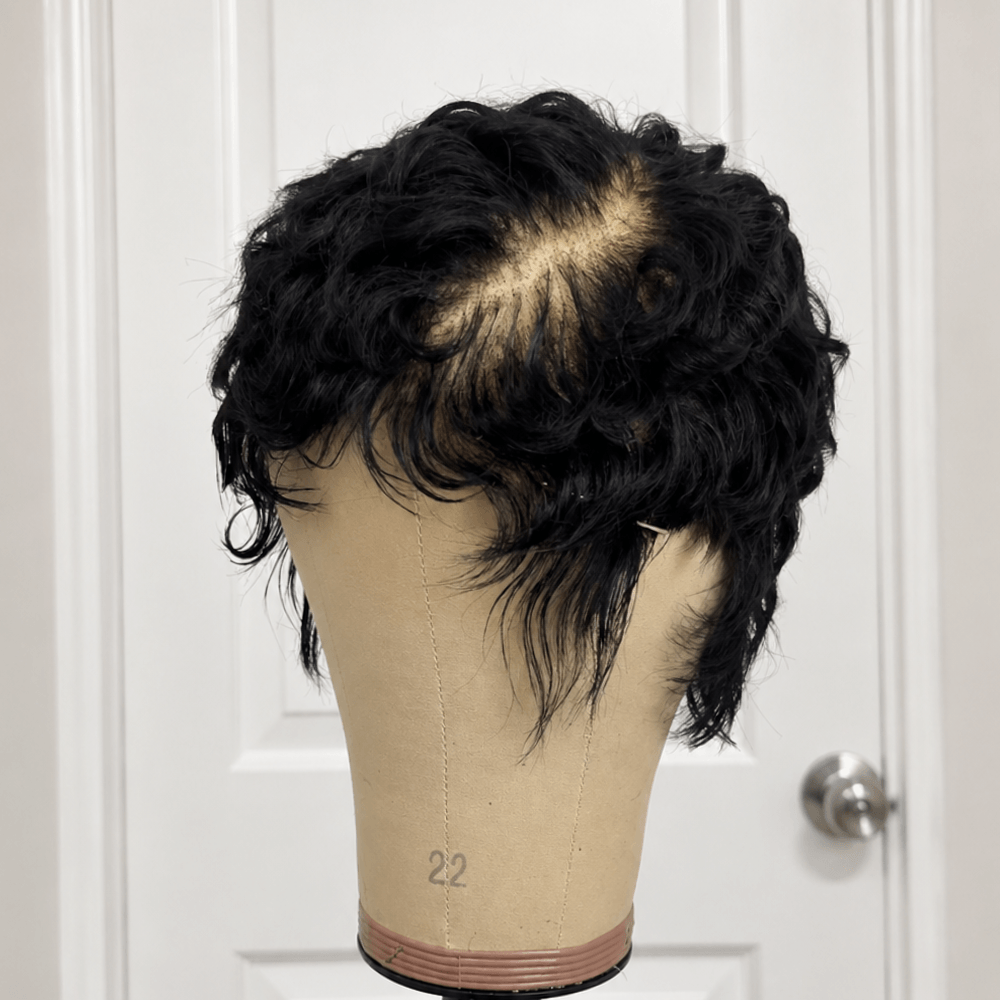 Breathable Full Lace Side Part Layered Pixie Cut Wig