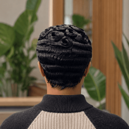 Glueless Pin Curls Pixie Cut 5×5 Right-Side Part Closure Wig