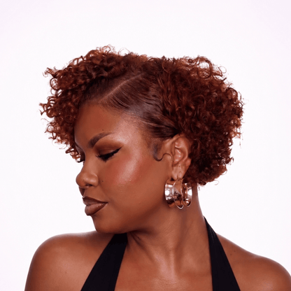 Side Part Burgundy Short Curly Wig 13x6 Lace Frontal