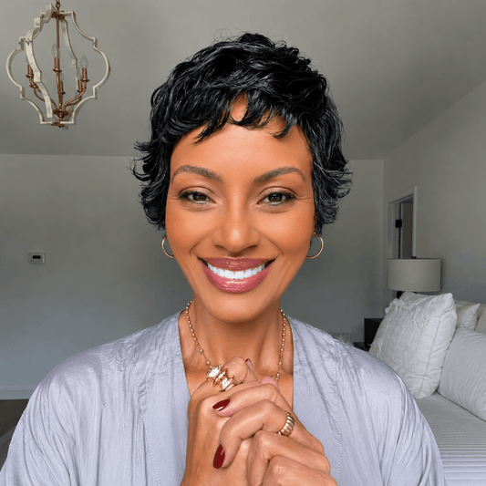 Wear & Go Natural Black 90s Bixie Short Wavy Wig
