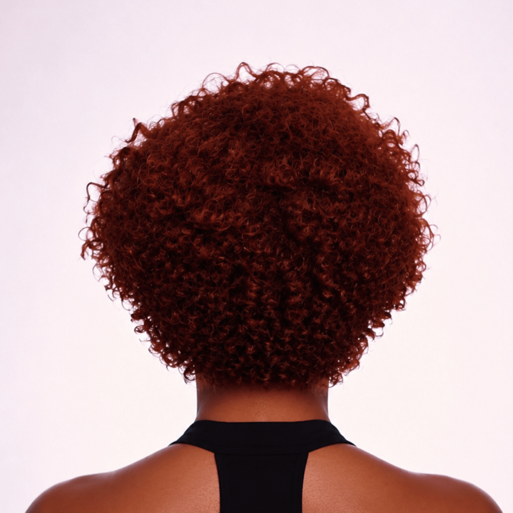 Side Part Burgundy Short Curly Wig 13x6 Lace Frontal