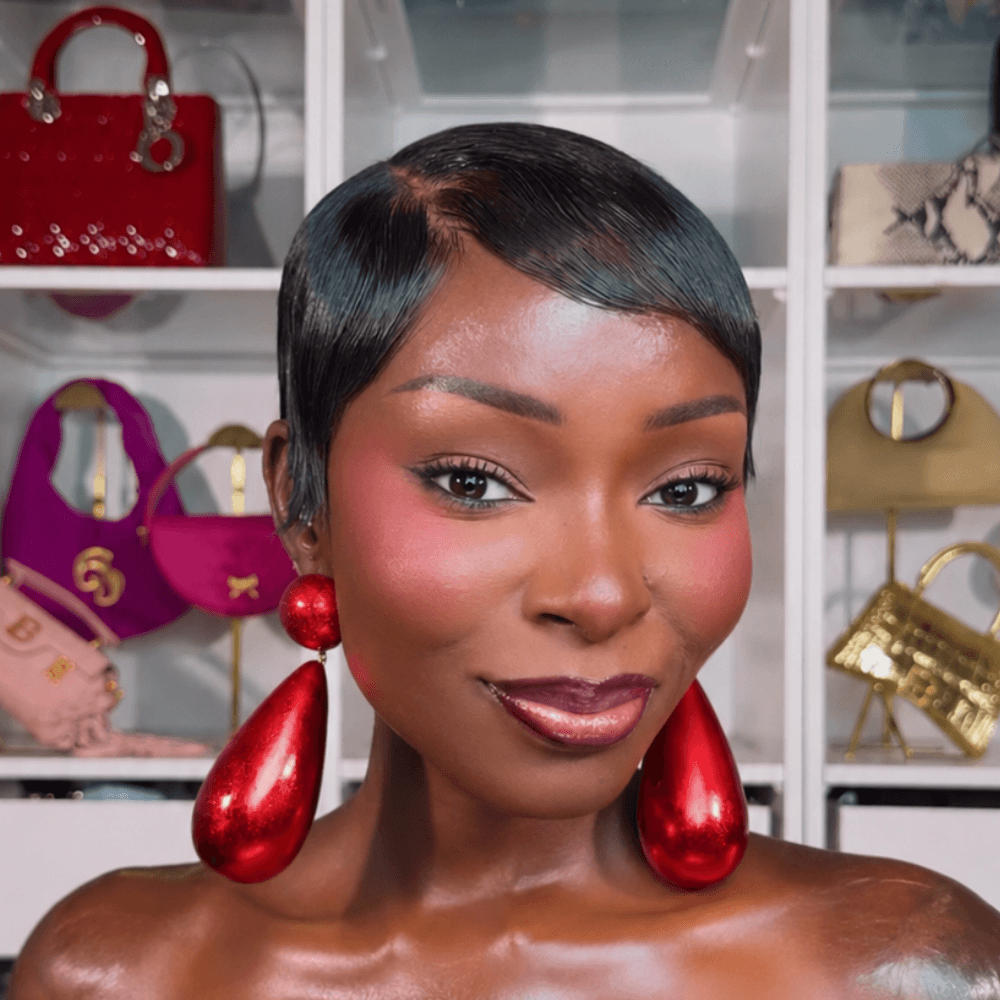 Full Lace Sleek Pixie Cut Wig with Deep Side Part