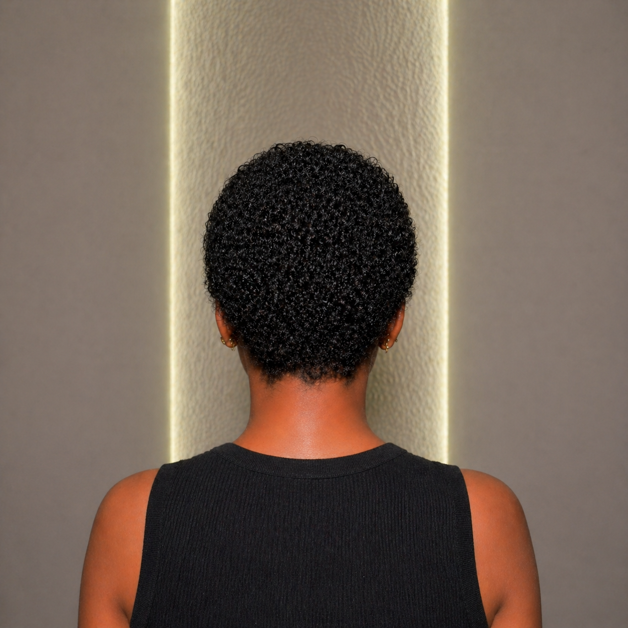 Big Chop Full Lace Afro Curly Pixie Wig With Natural 4c Edges