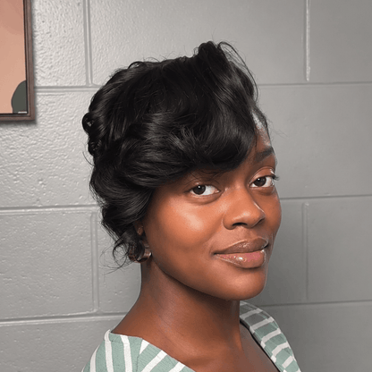 Sculpted Side Sweep Curly Pixie 13x6 Lace Frontal Wig