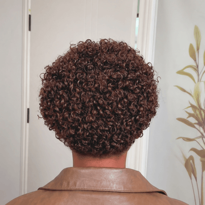 13×4 Lace Black & Brown Short Curly Pixie Wig With Drawstring