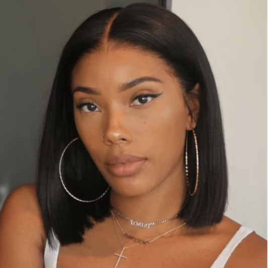 Put on & Go Natural Straight Bob 5x5 Closure Lace Wig