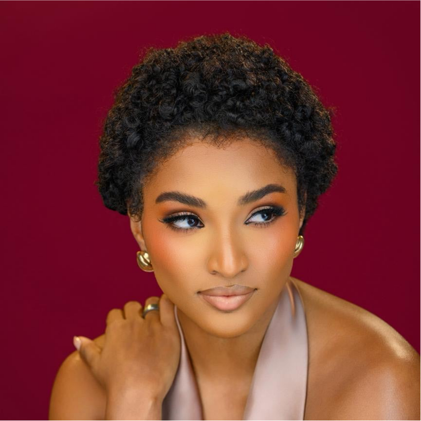 13x4 Lace/Full Lace 3C Afro Pixie Natural Black Loose Curly Wig