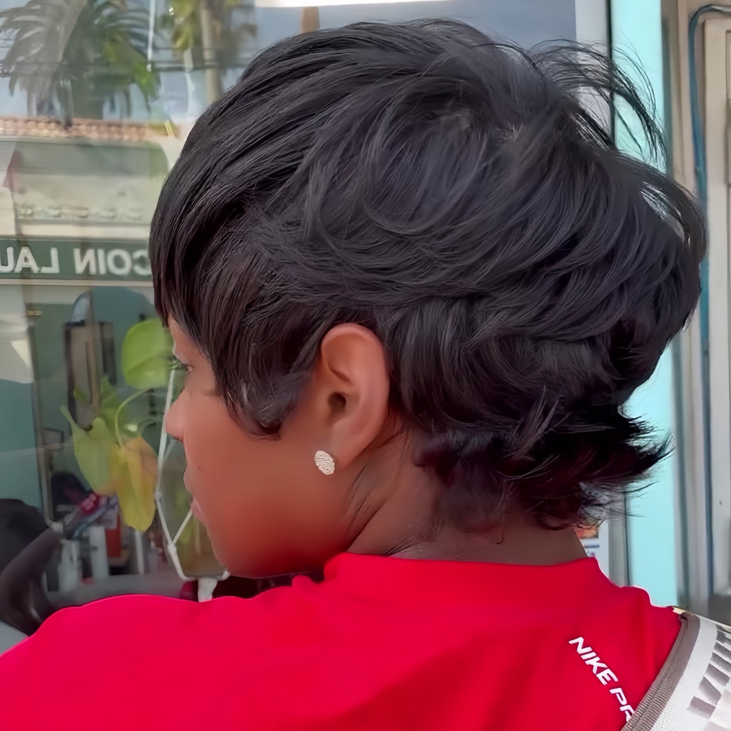 Glueless Layered Shaggy Wolf Cut Pixie Wig With Bangs
