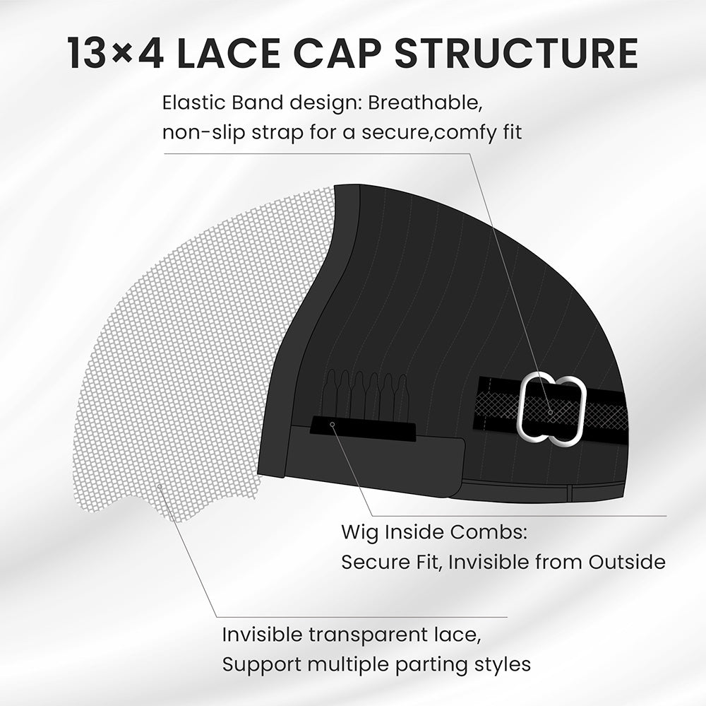 Long Layers Bob Side Bang 13x4 Lace Frontal Human Hair Wig