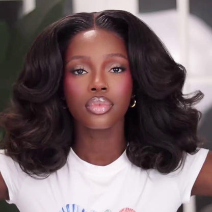 Luxury Natural Black Loose Wave 5x5 Lace Closure Wig