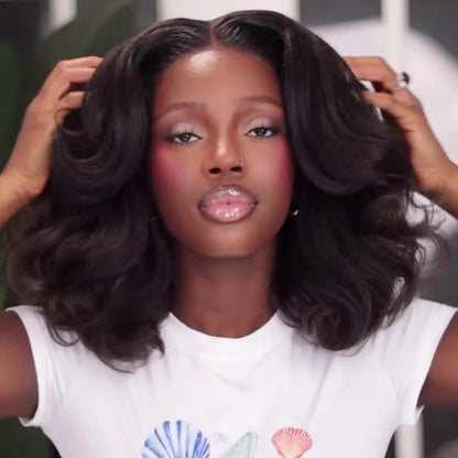 Luxury Natural Black Loose Wave 5x5 Lace Closure Wig